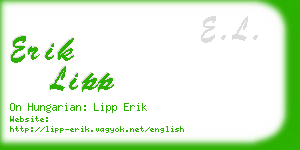 erik lipp business card